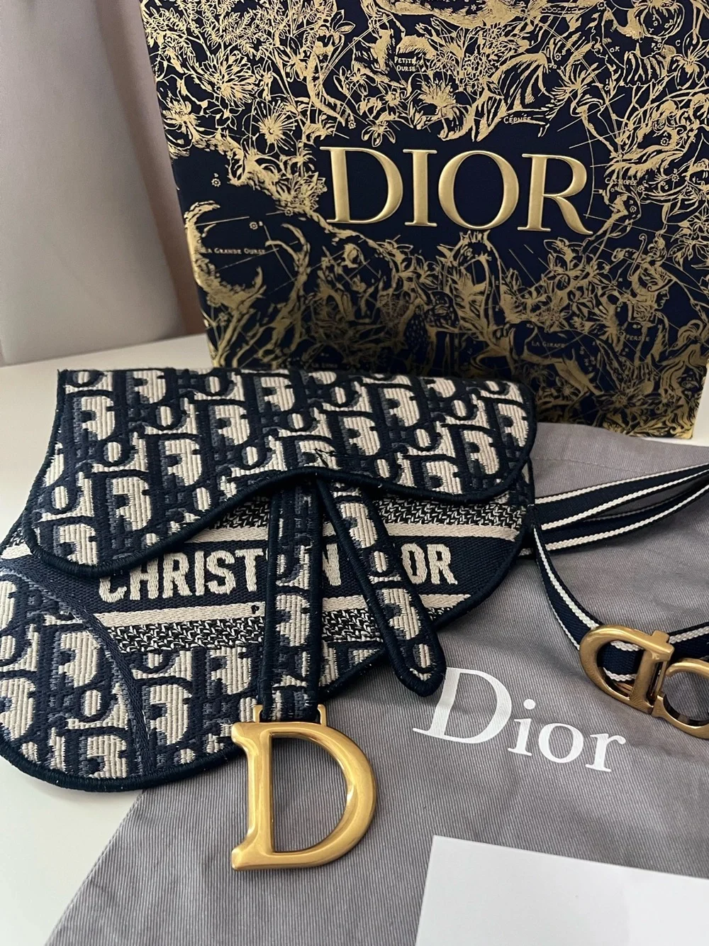 Christian Dior Oblique Saddle Belt Bag - Picture 1 of 11